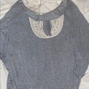 Decorative grey T-shirt